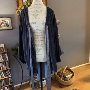 Beautiful “A Rare Bird” Velvet Cardigan Jacket. Handmade, one of a kind piece.